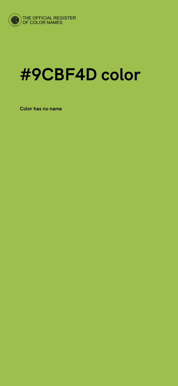 #9CBF4D color image