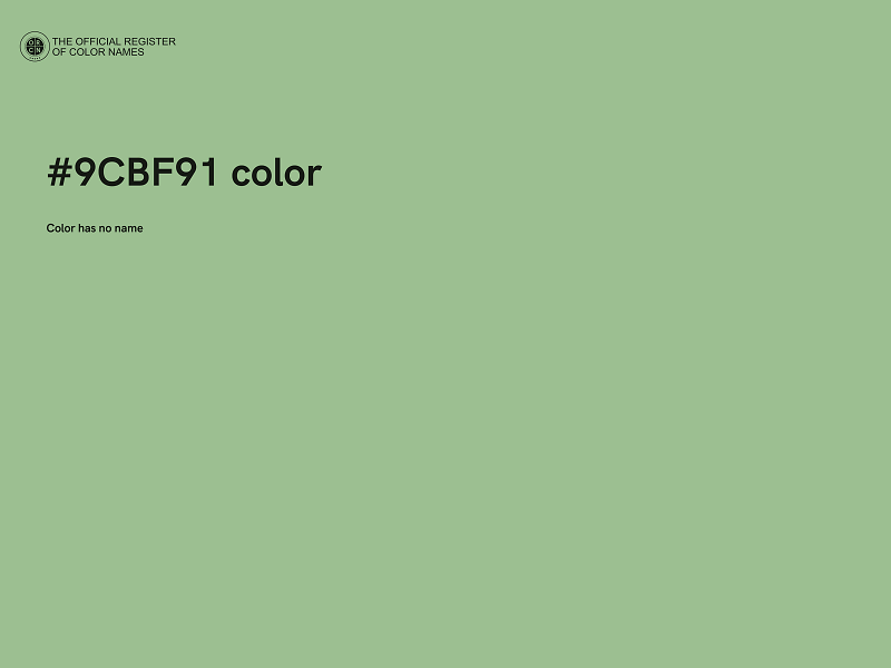 #9CBF91 color image