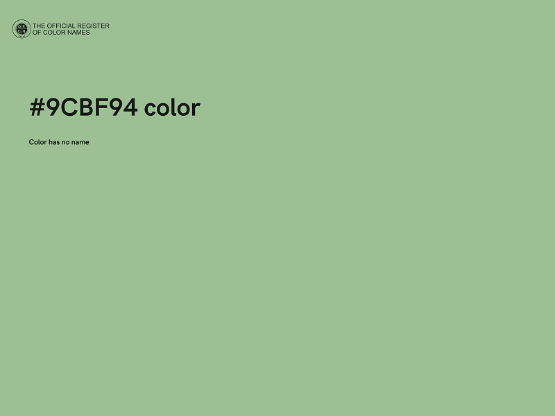 #9CBF94 color image