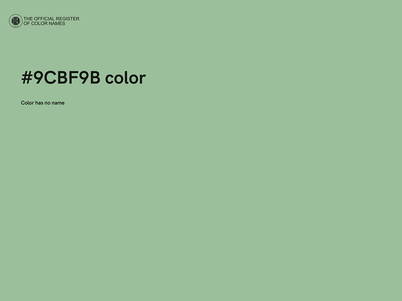 #9CBF9B color image