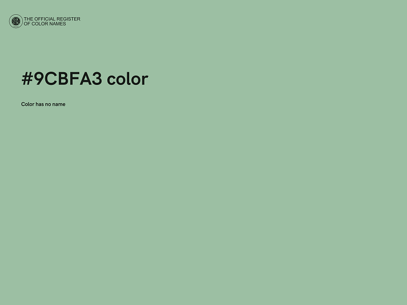 #9CBFA3 color image