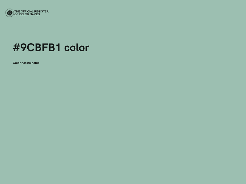 #9CBFB1 color image