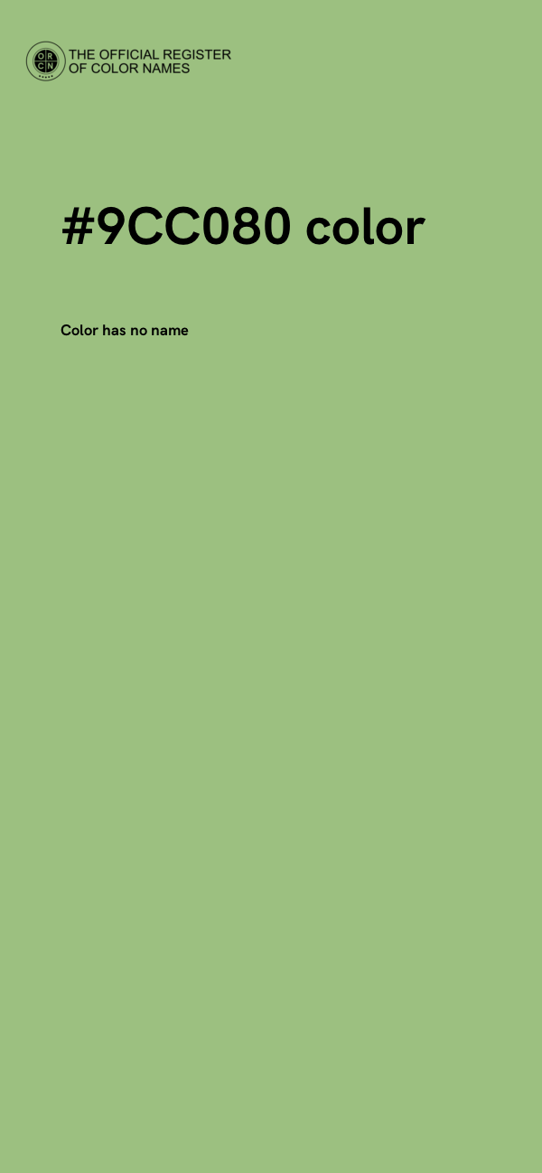 #9CC080 color image