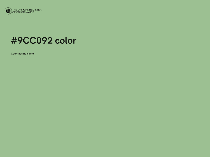 #9CC092 color image