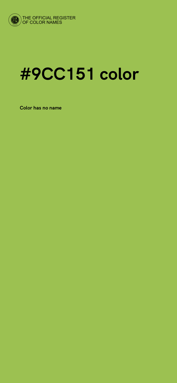 #9CC151 color image