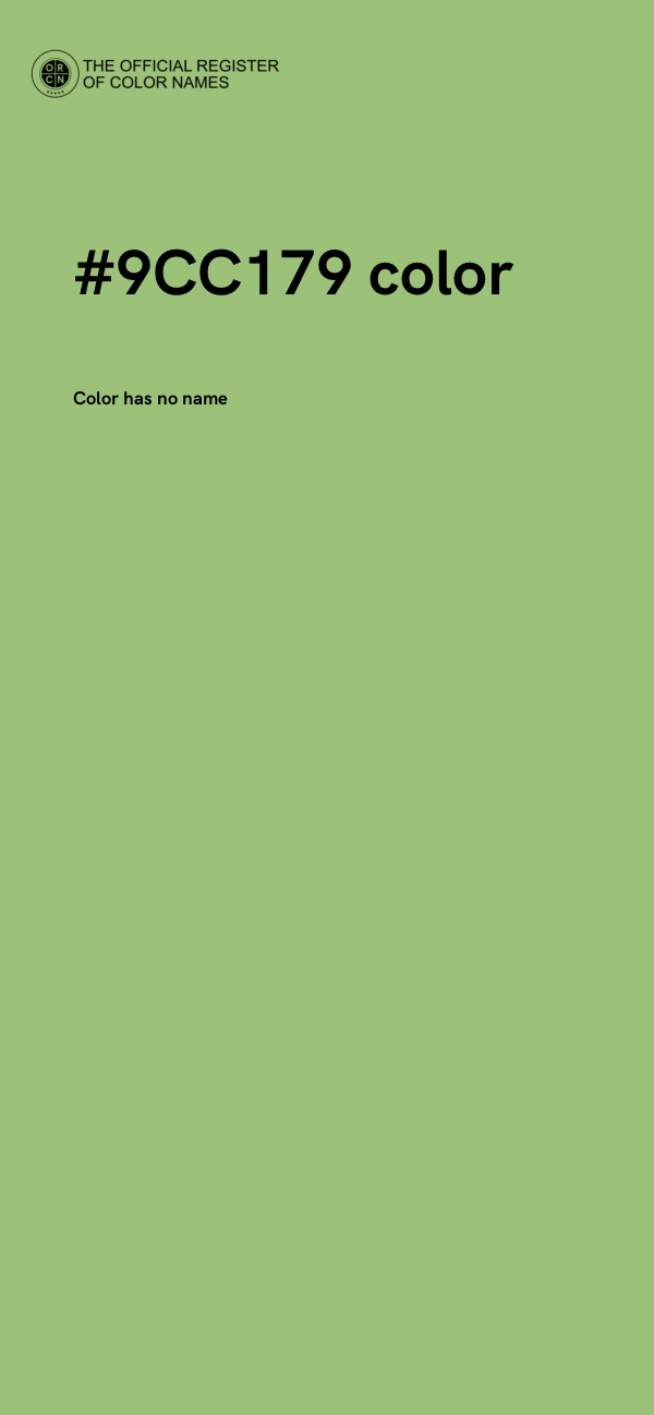 #9CC179 color image
