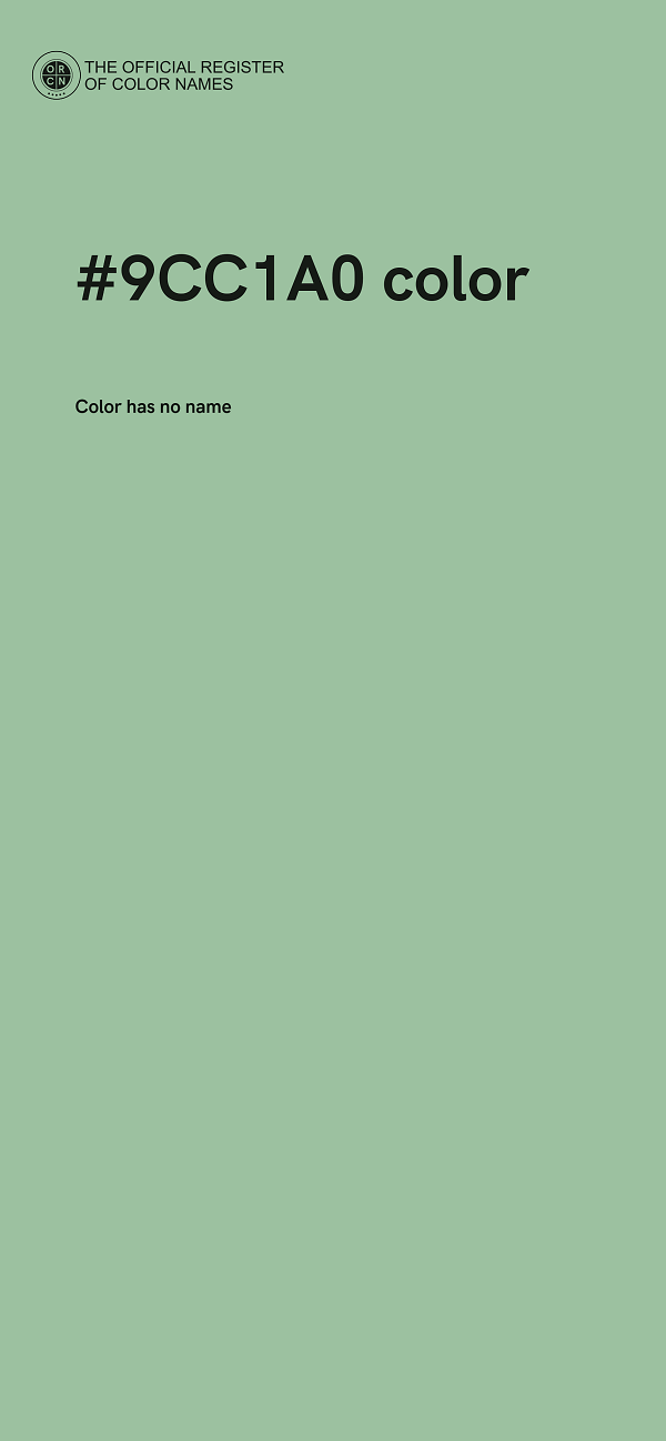#9CC1A0 color image