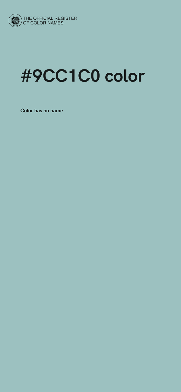 #9CC1C0 color image