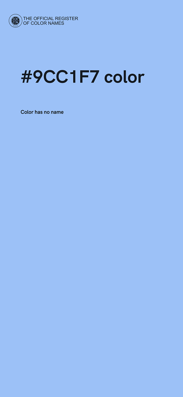 #9CC1F7 color image
