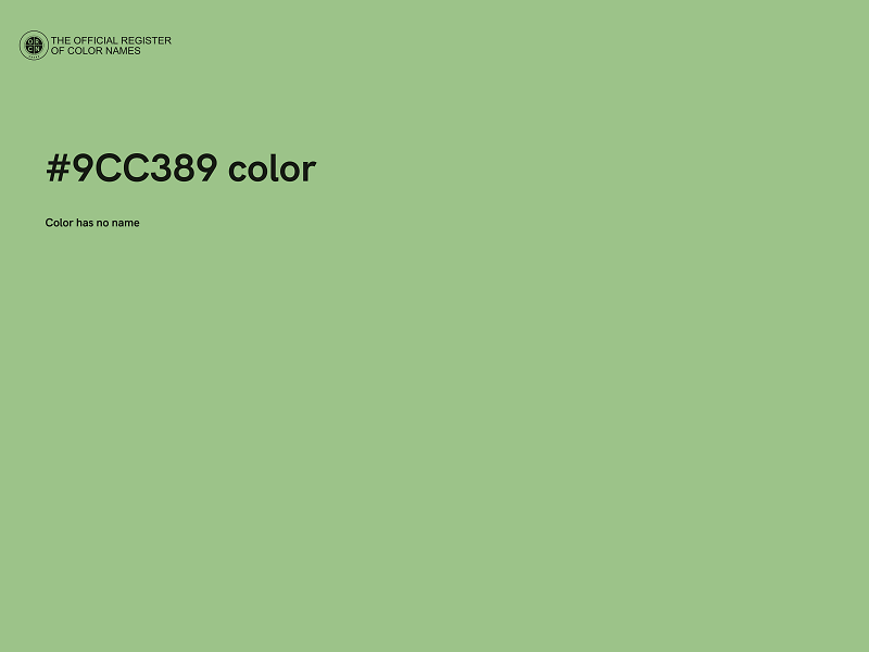 #9CC389 color image