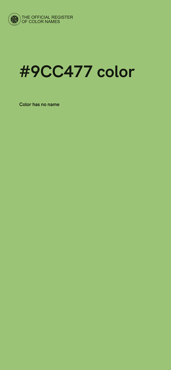 #9CC477 color image