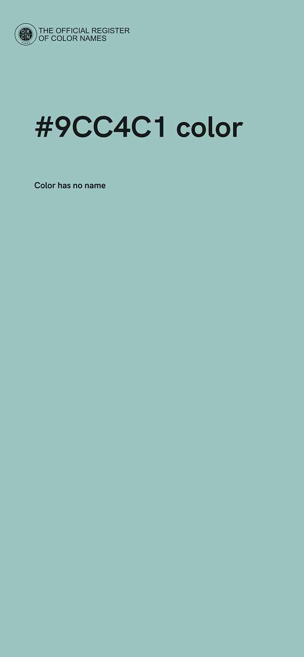 #9CC4C1 color image