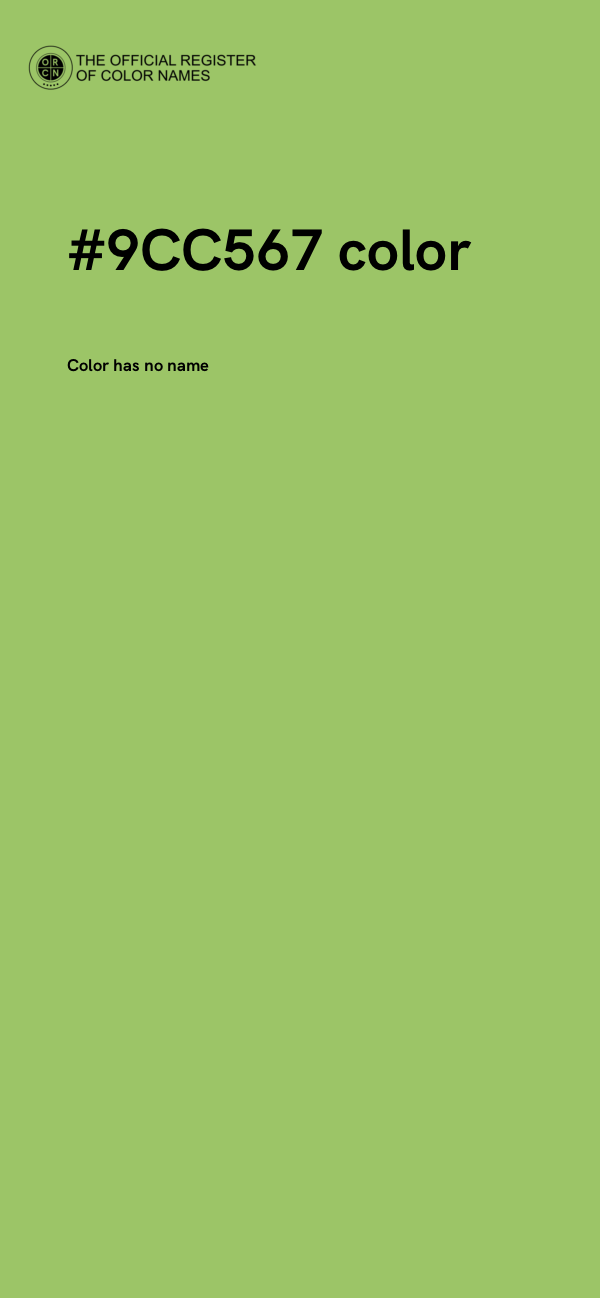 #9CC567 color image