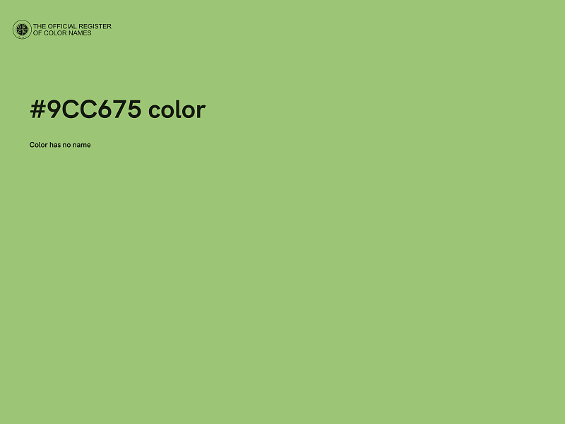 #9CC675 color image