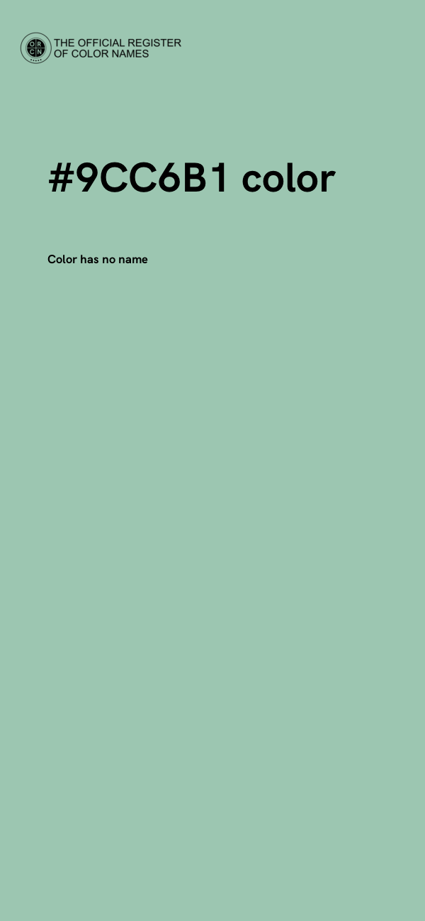 #9CC6B1 color image
