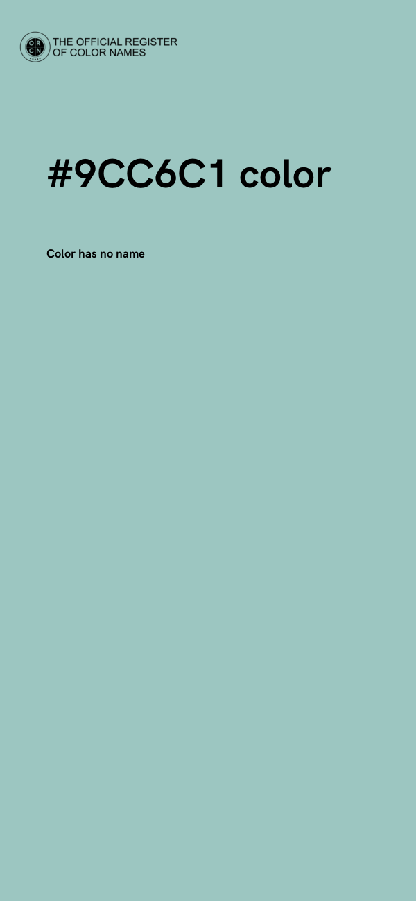 #9CC6C1 color image