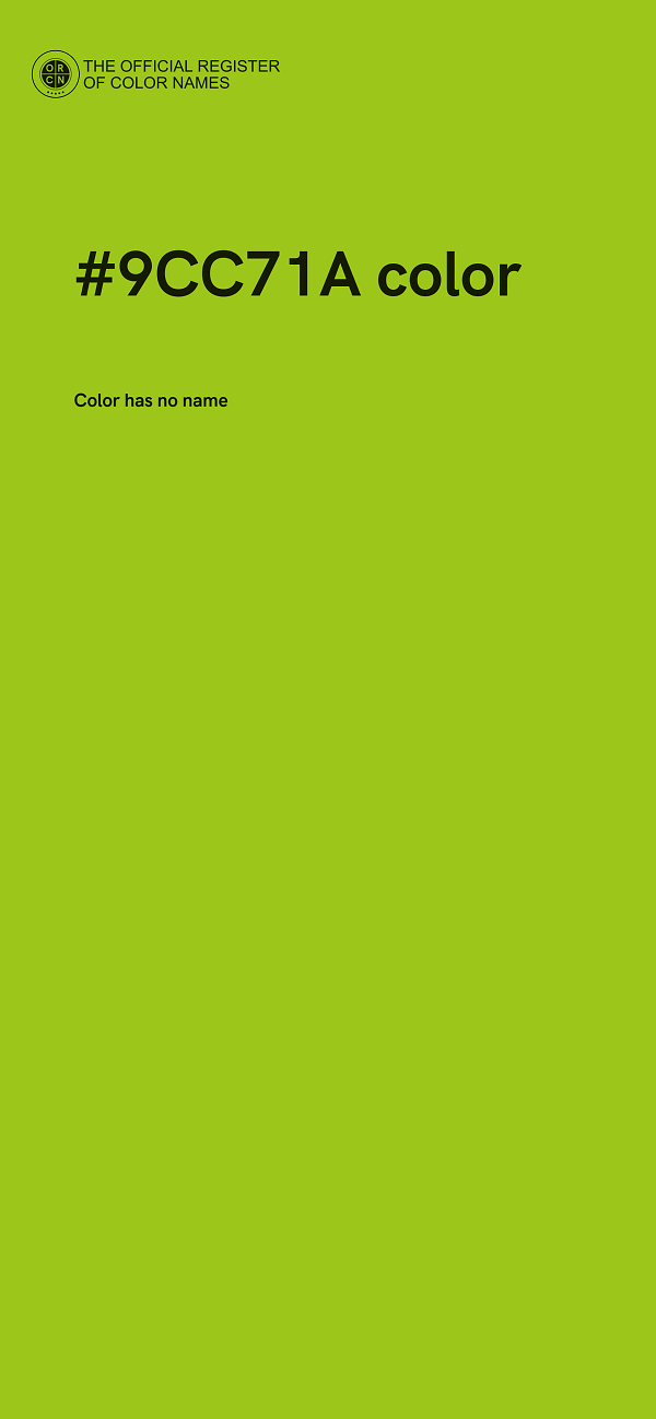 #9CC71A color image