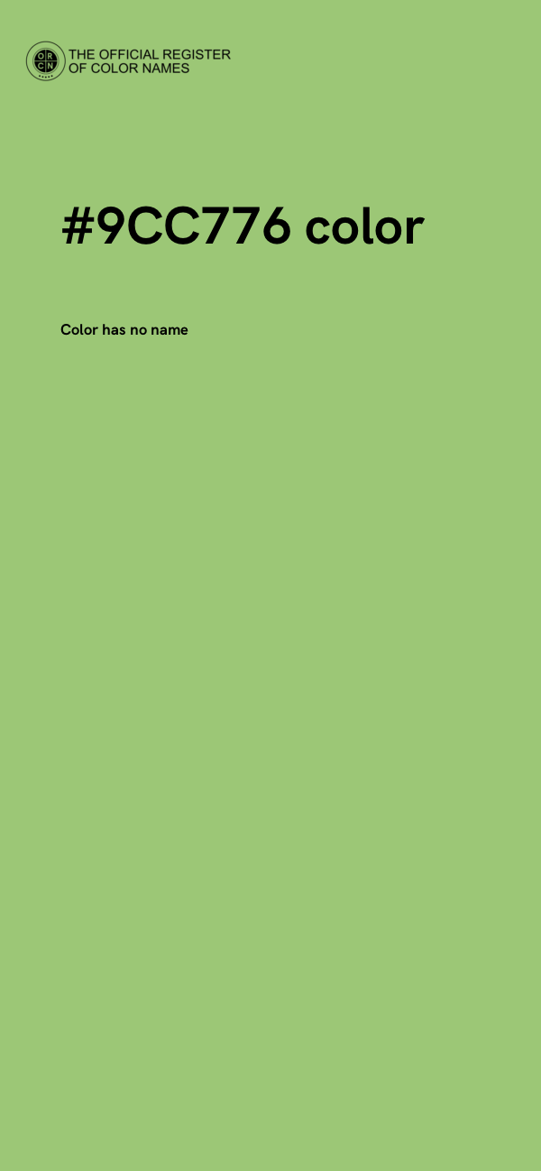 #9CC776 color image