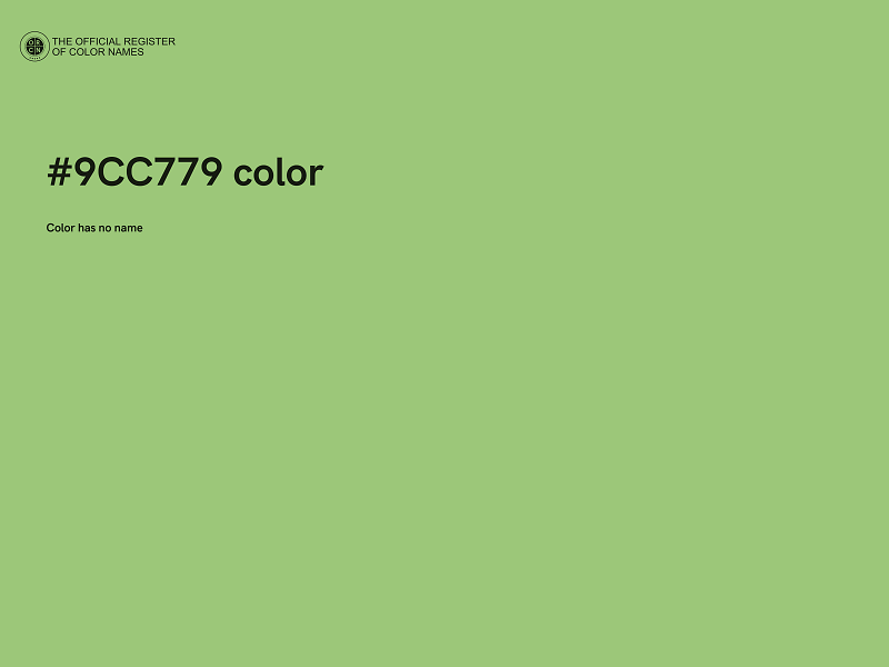 #9CC779 color image