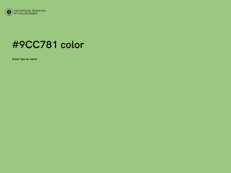 #9CC781 color image