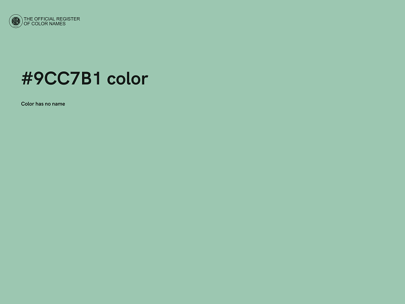 #9CC7B1 color image