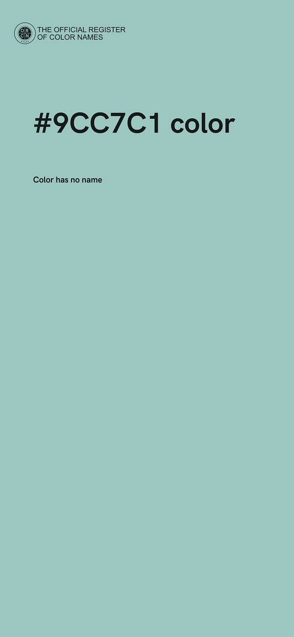 #9CC7C1 color image