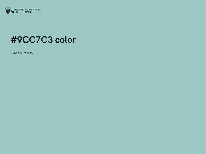 #9CC7C3 color image