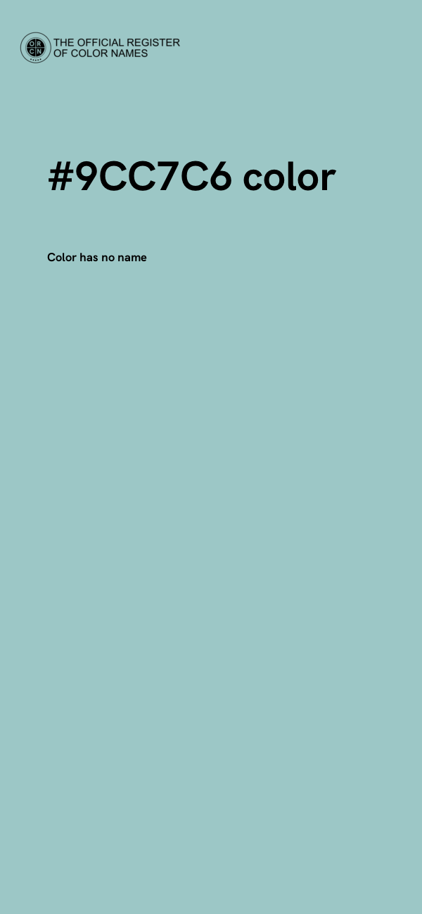 #9CC7C6 color image