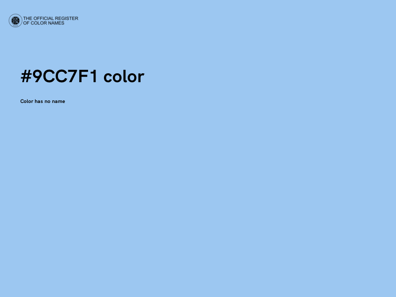 #9CC7F1 color image