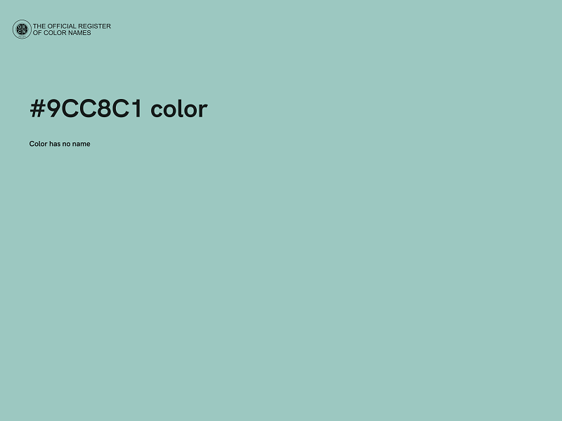 #9CC8C1 color image