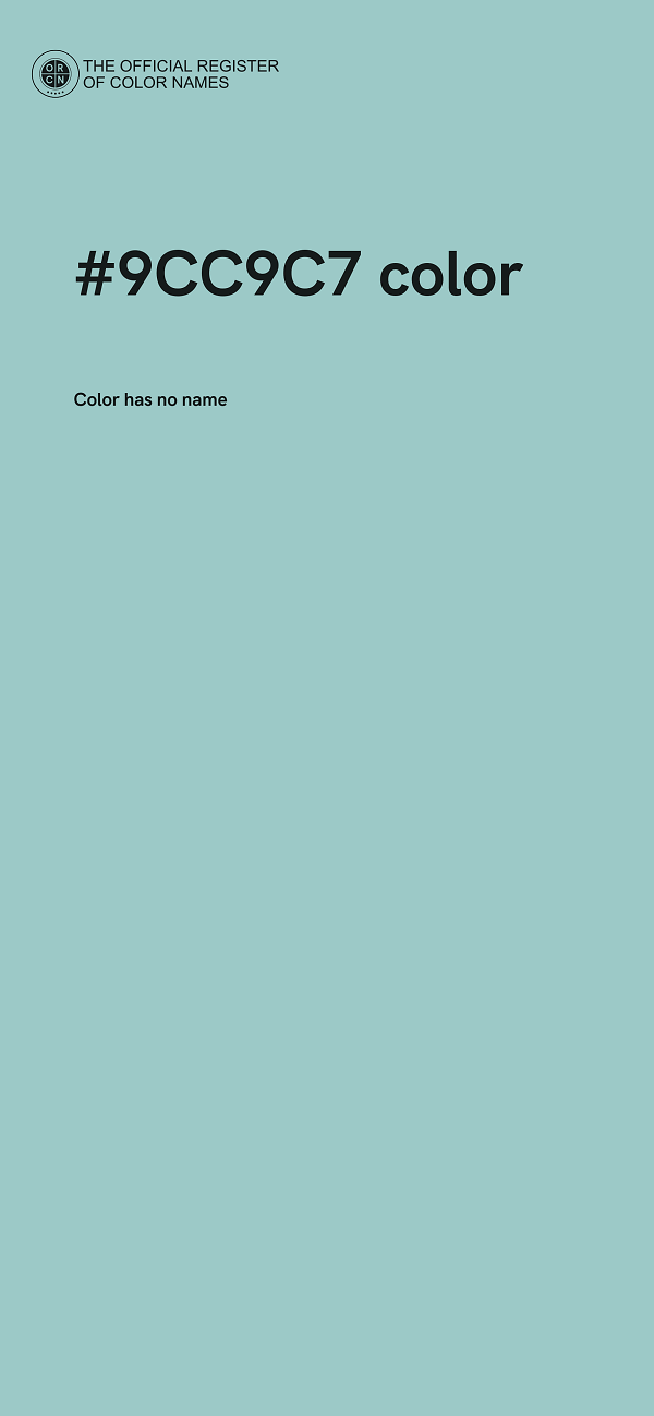 #9CC9C7 color image