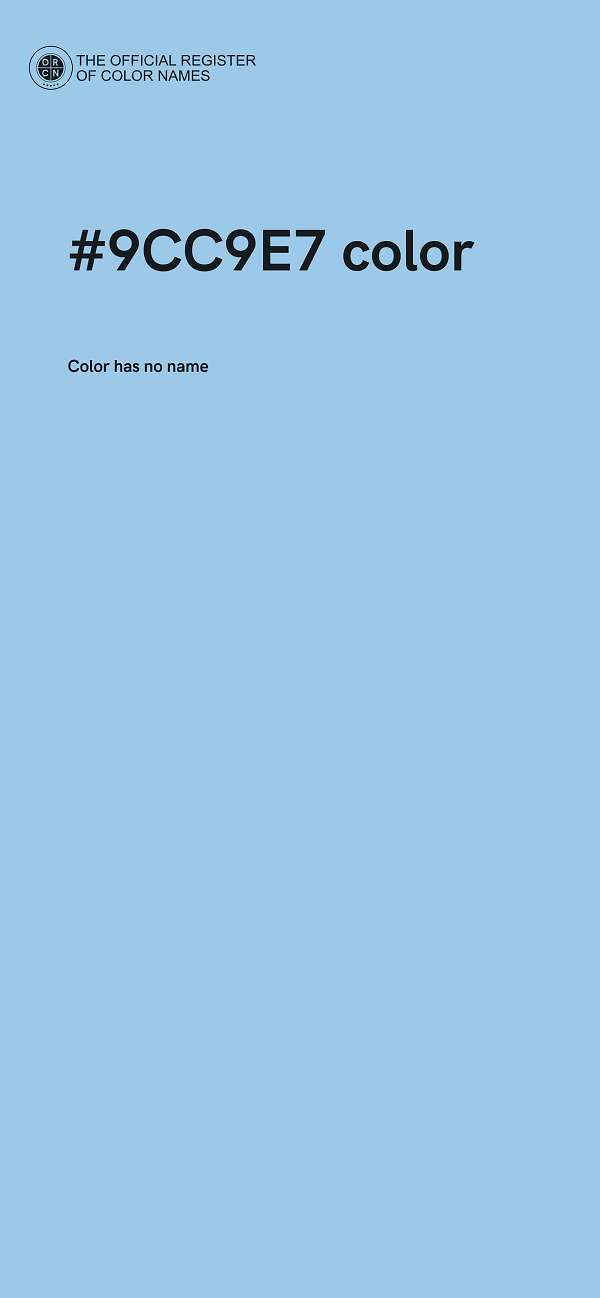 #9CC9E7 color image