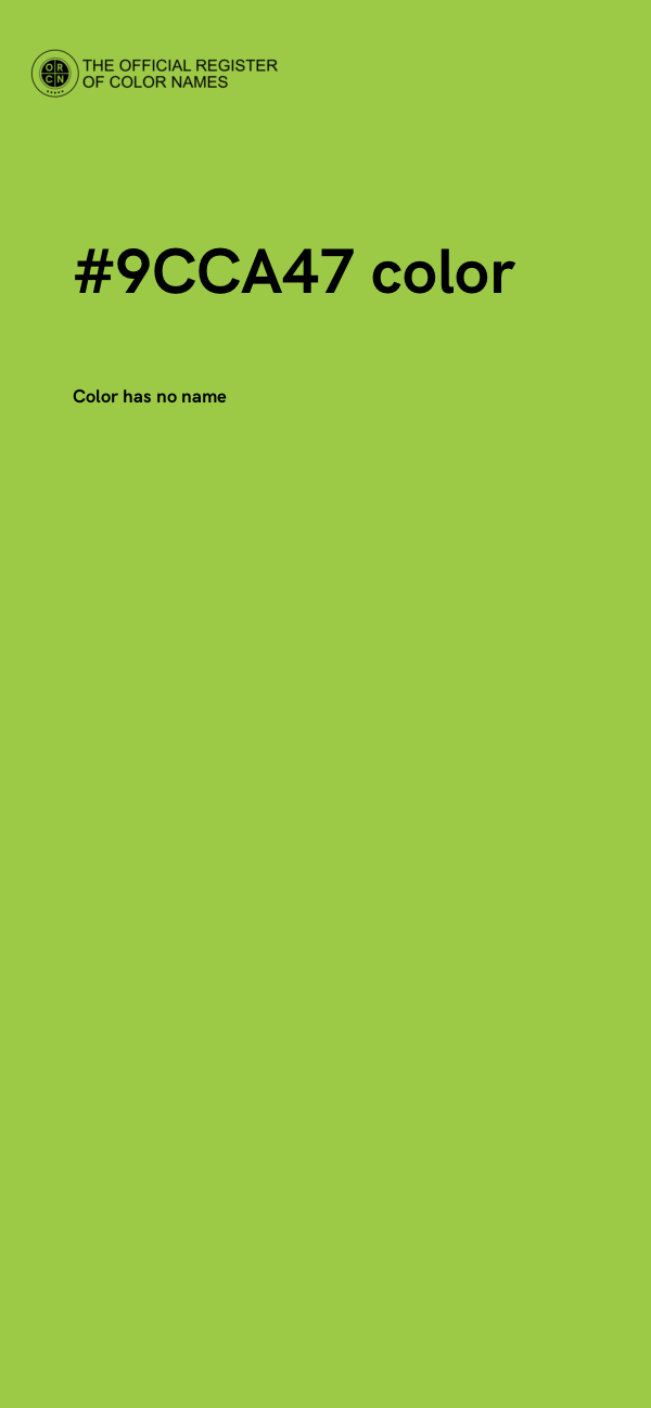 #9CCA47 color image