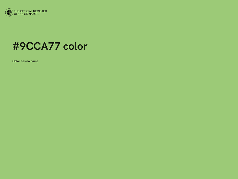 #9CCA77 color image