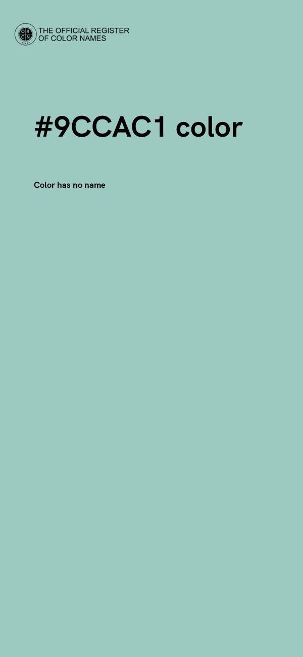 #9CCAC1 color image