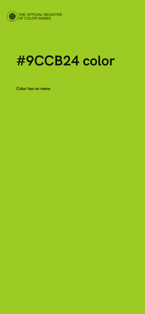 #9CCB24 color image