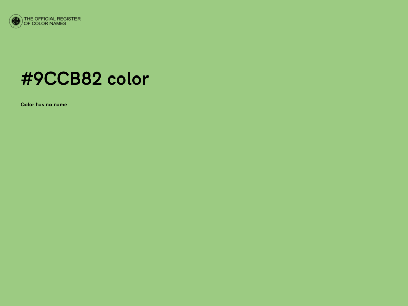 #9CCB82 color image