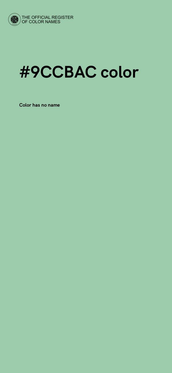 #9CCBAC color image