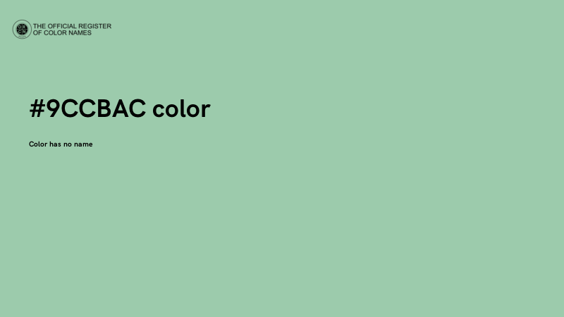 #9CCBAC color image