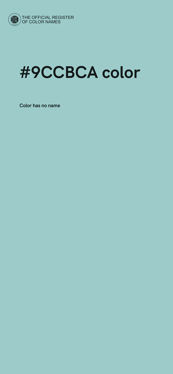 #9CCBCA color image