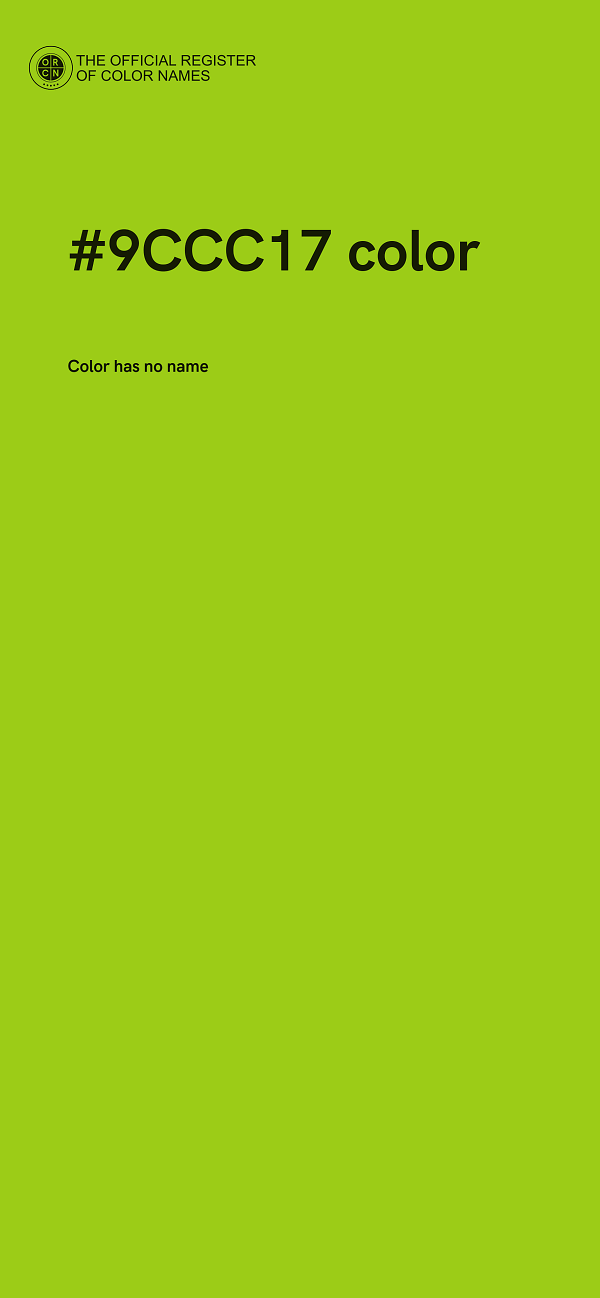 #9CCC17 color image