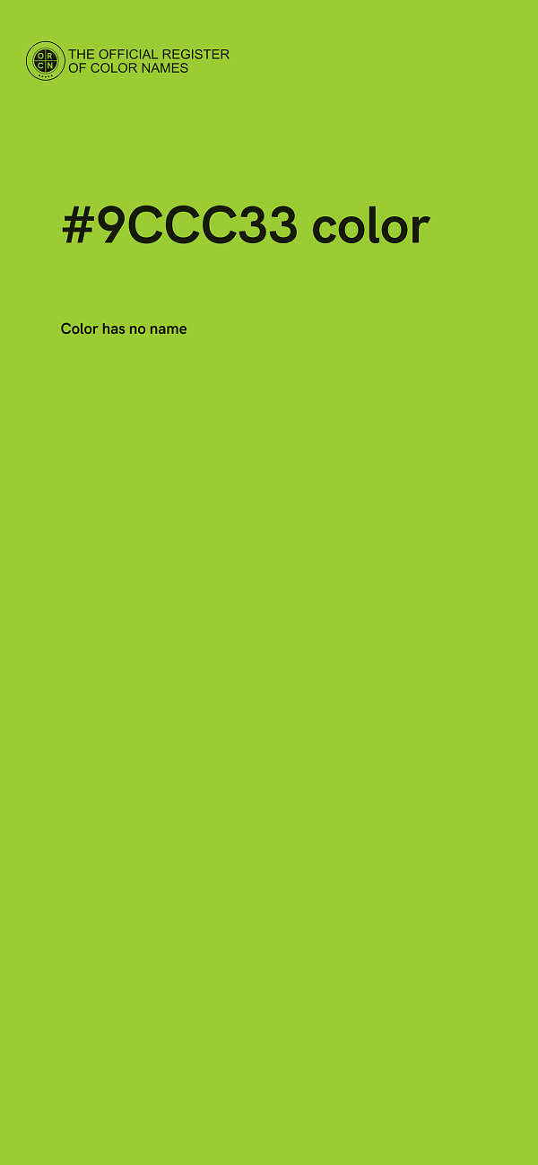 #9CCC33 color image