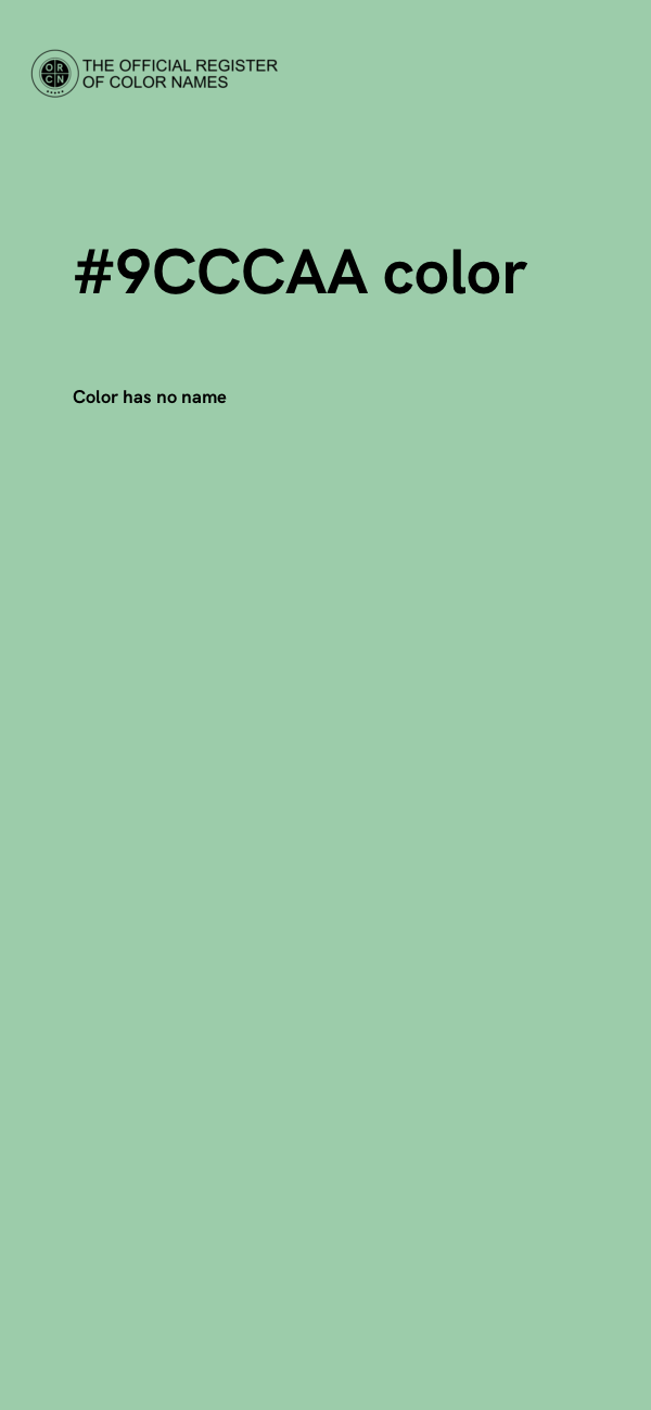 #9CCCAA color image