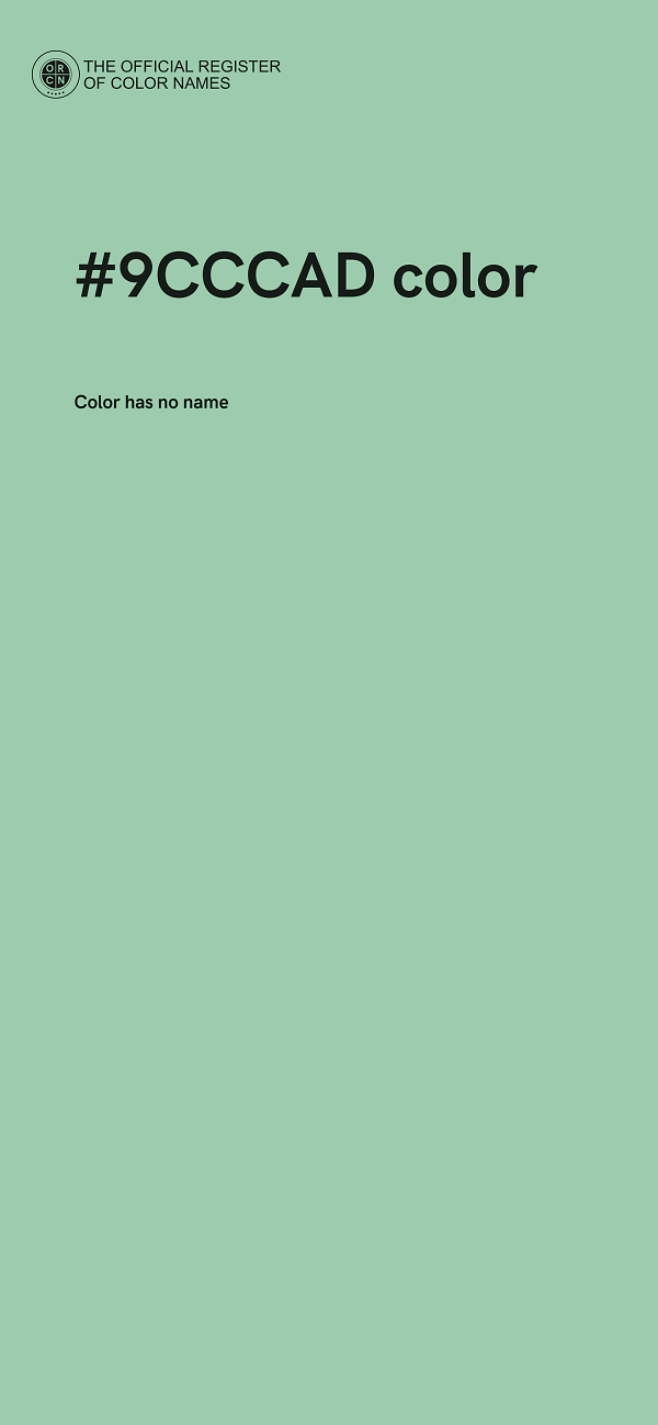 #9CCCAD color image