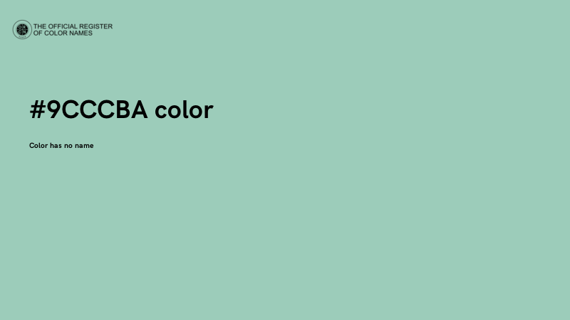 #9CCCBA color image