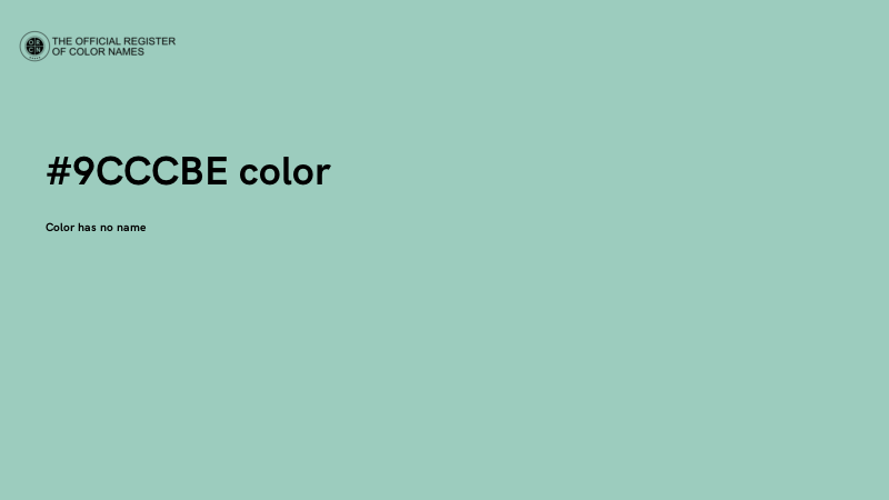 #9CCCBE color image