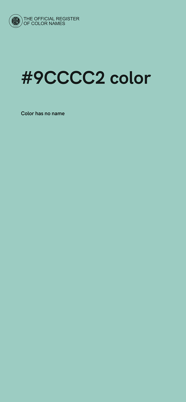 #9CCCC2 color image