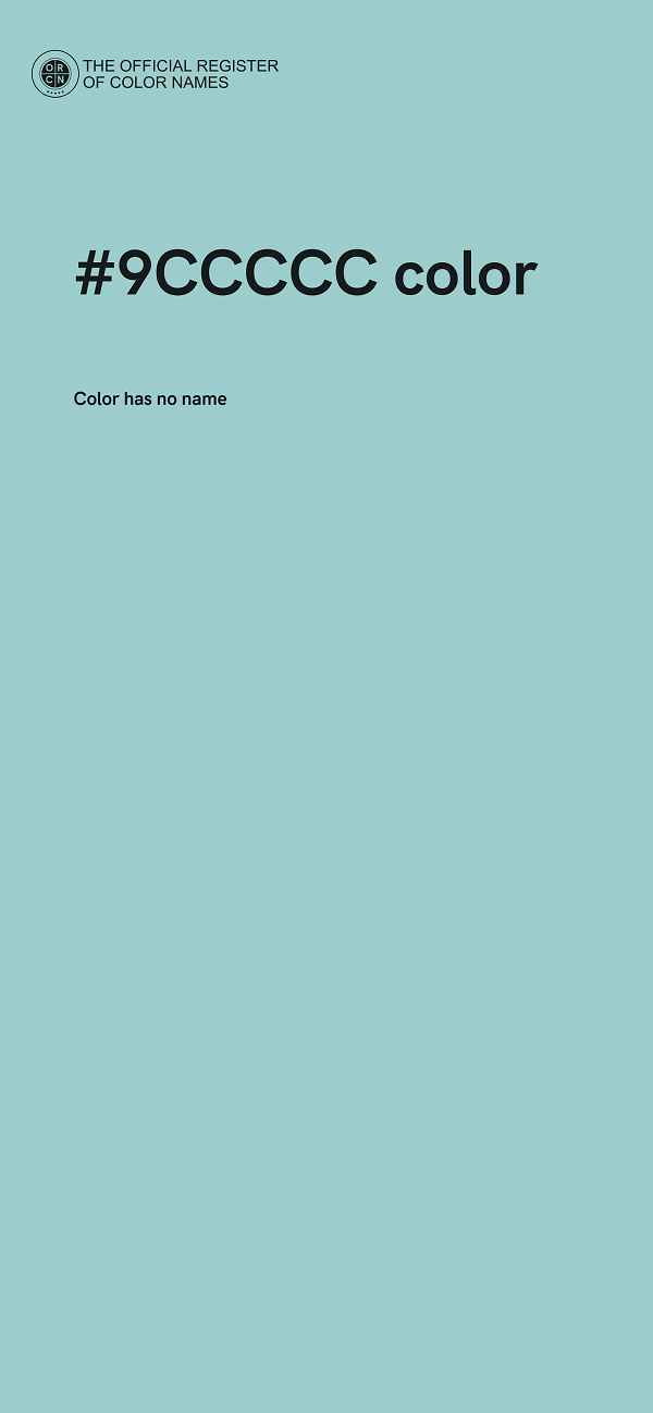 #9CCCCC color image