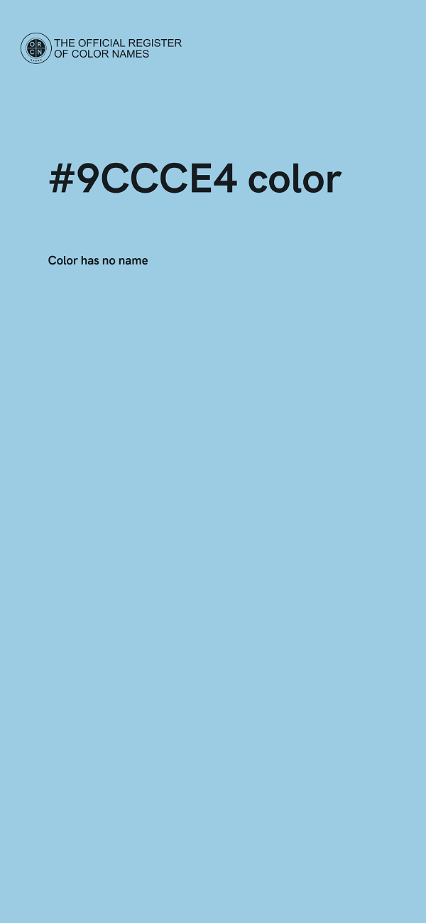 #9CCCE4 color image