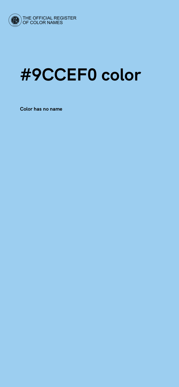 #9CCEF0 color image